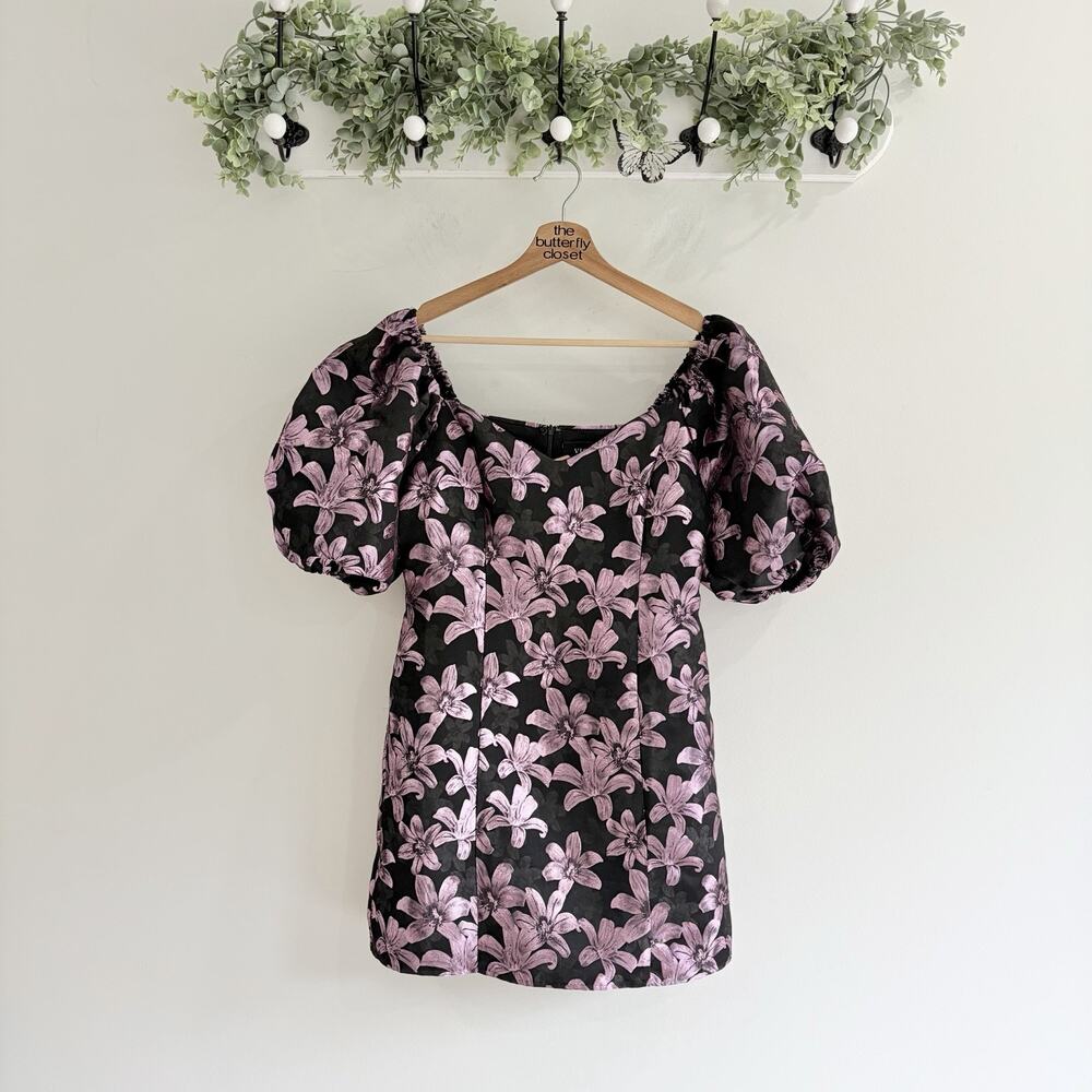 Vici Finer Things In Life Floral Puff Sleeve Mini Dress Size S ef 5750 homecomin